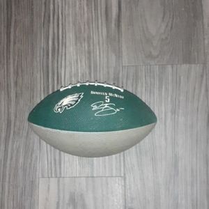 A football signed by Donovan McNabb